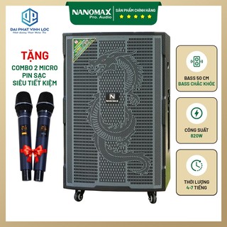 Loa kéo di động nanomax gt-2024 bass 50cm 820w karaoke là đối tác hoàn hảo cho tiệc tùng tết 2024