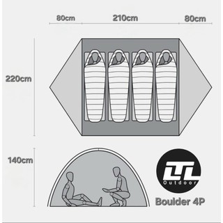 Lều 4 người Boulder 4P
