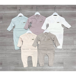 bộ dài tay vạt chéo sơ sinh cookie CK100223