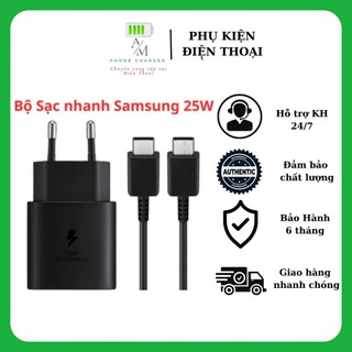 Bộ củ cáp sạc nhanh pd 25w typec to typec cho các dòng máy chân cắm typec - bảo hành 6 tháng