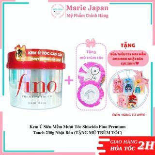 Kem Ủ Siêu Mềm Mượt Tóc Shiseido Fino Premium Touch 230g Nhật Bản (TẶNG MŨ TRÙM TÓC)