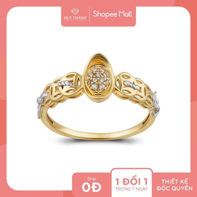 Nhẫn nữ Lộc Nguyên Bảo NLF508 Vàng Tây Huy Thanh Jewelry