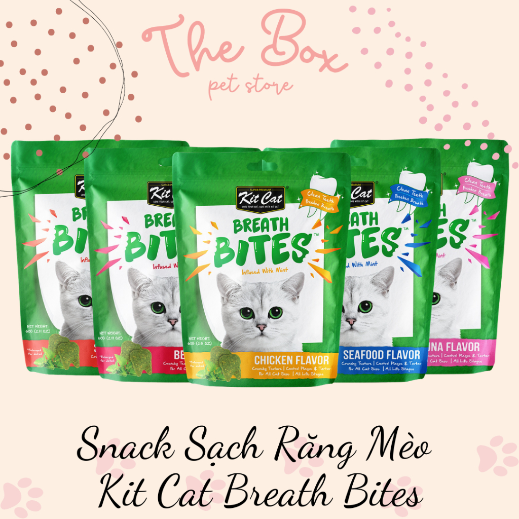 Snack Sạch Răng Mèo Kit Cat Breath Bites