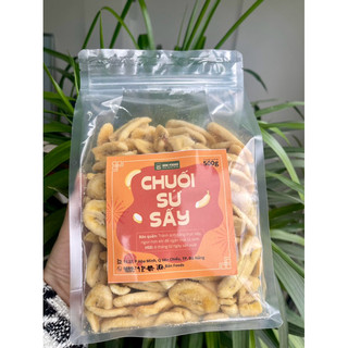 Chuối sứ trắng sấy giòn hàng xuất khẩu túi 500gram