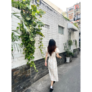 Đầm hoa cúp ngực xẻ tà dài - 𝐂𝐡𝐚𝐧𝐦𝐢𝐢
