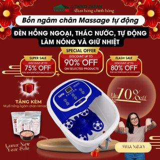 Bồn Ngâm Chân Massage Tự Động TAIKOMI/Serenelife SL12 - Nhập Khẩu Chính Hãng, BH 2 Năm, Tặng Kèm 1Kg Muối Hồng Himalaya