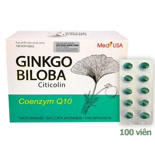 Viên uống bổ não ginkgo biloba citicolin coenzym q10