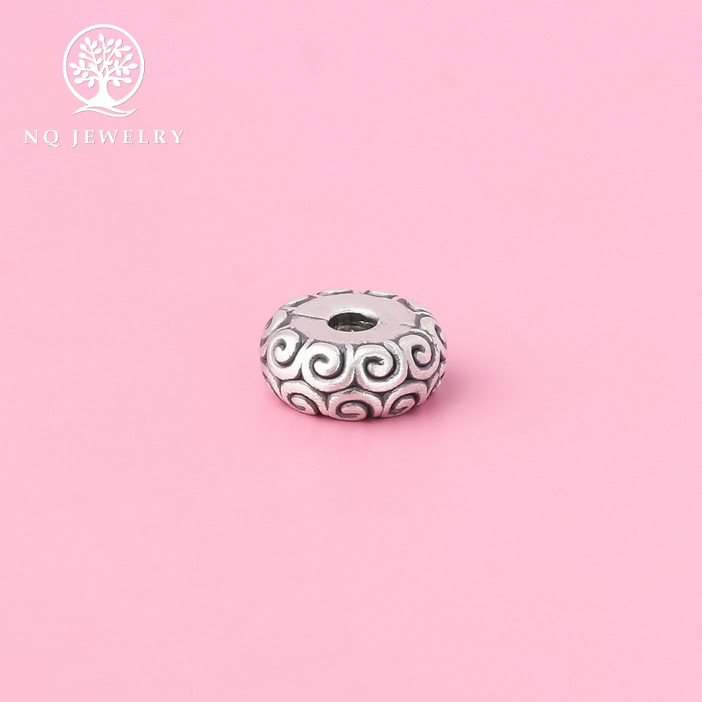 Charm S925 chặn hạt họa tiết hoa văn