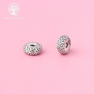 Charm S925 chặn hạt họa tiết hoa văn
