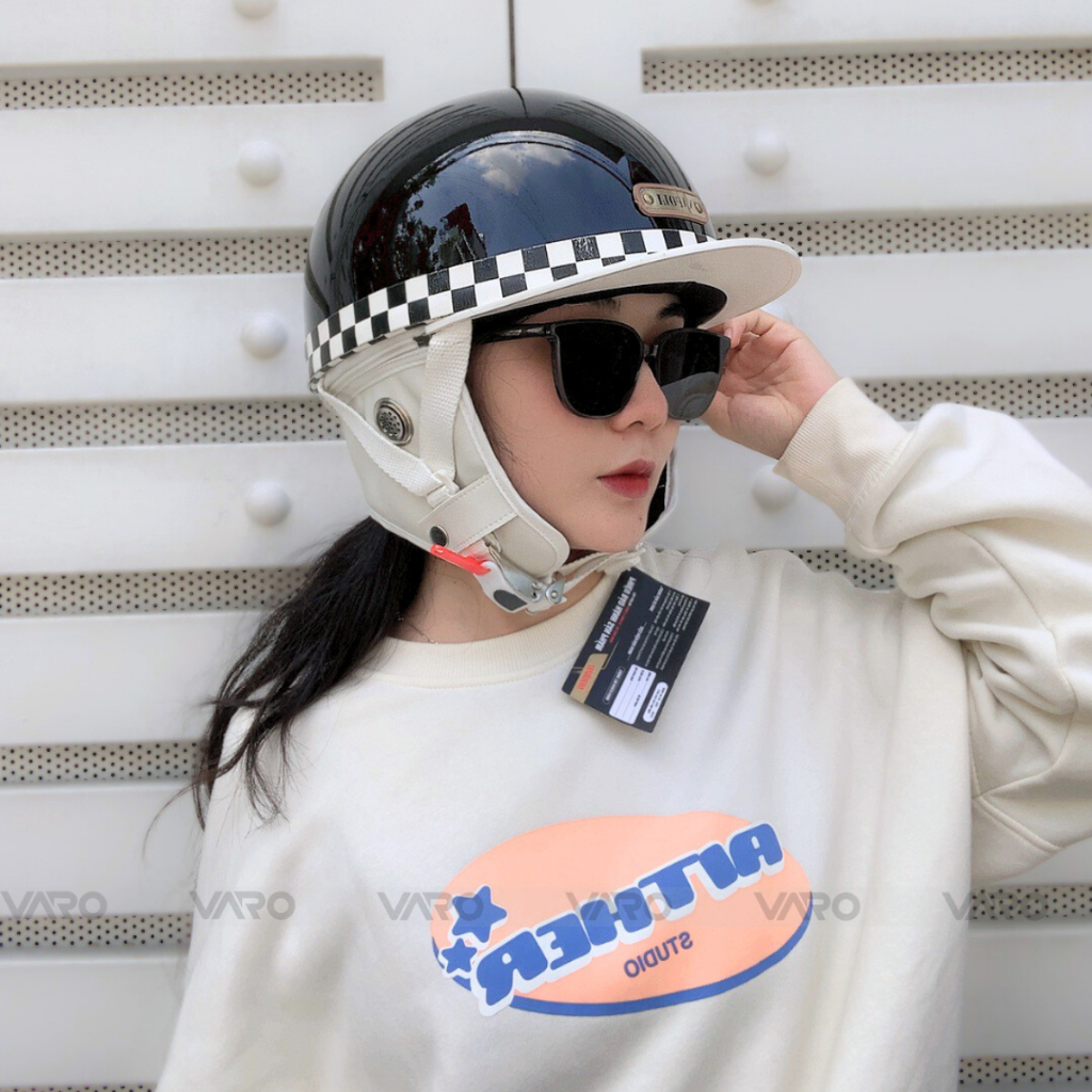 Mũ Bảo Hiểm 1/2 Napoli Kiểu Nhật Bosozoku Vintage Chính Hãng - BH 12 Tháng