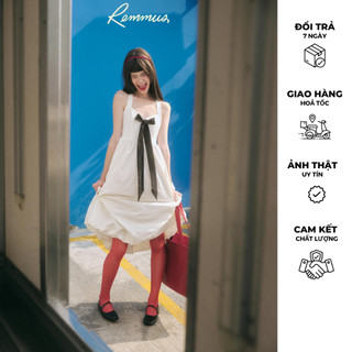 Remmus - Bonney Dress | Đầm tiểu thư dáng dài bồng xòe đính nơ cho nữ