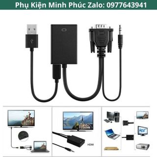 Cáp chuyển đổi từ vga sang hdmi có âm thanh-vga to hdmi có âm thanh