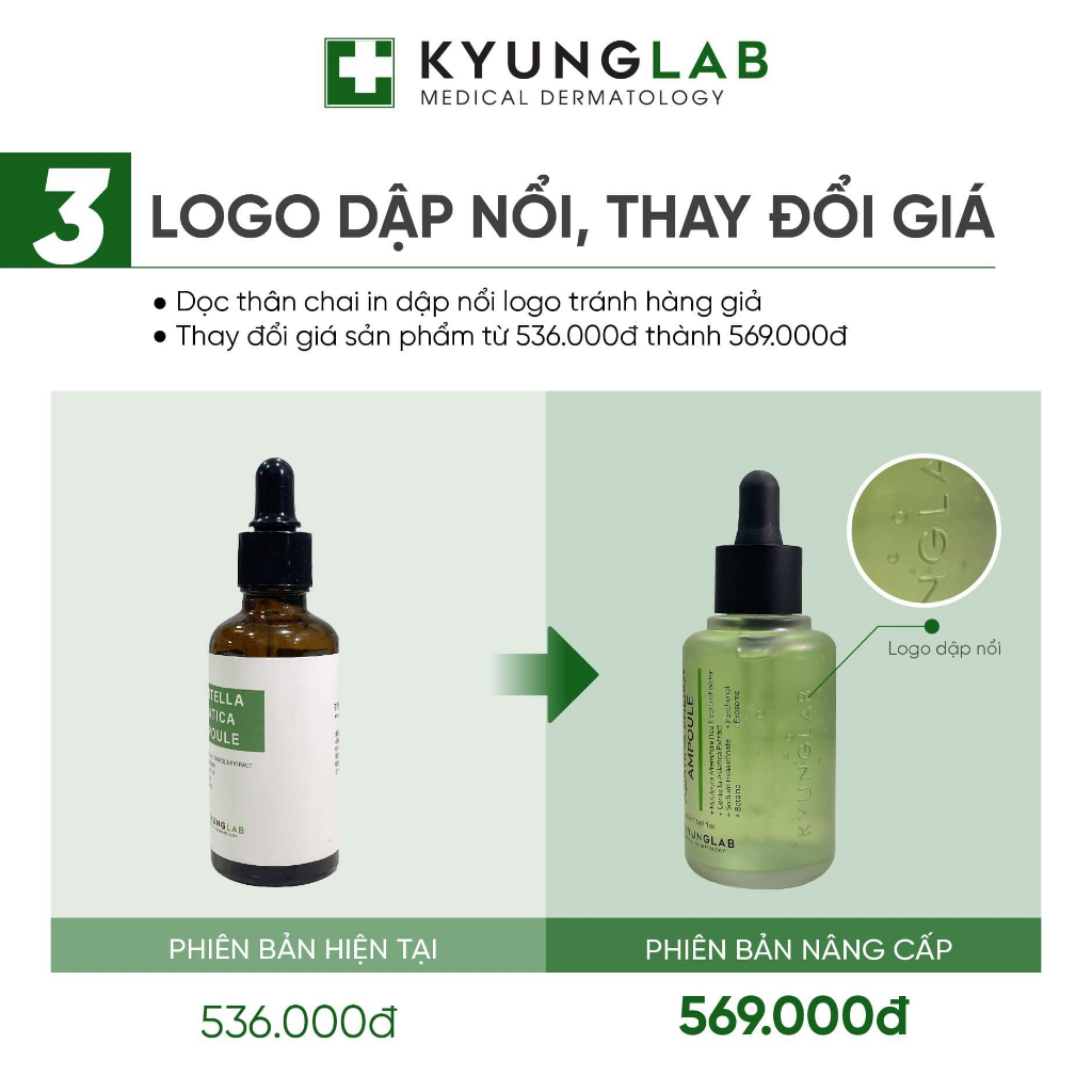 Tinh Chất Giảm Mụn Kiềm Dầu KyungLab Acnes Centella Asiatica Ampoule - 50ml