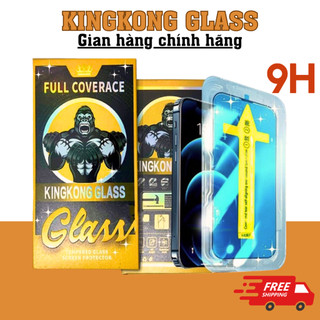 Kính cường lực KINGKONG TC 9H khung tự dán siêu tiện lợi giúp chống xước, chống bụi màng loai phone X XSM 11 12 13 14 15