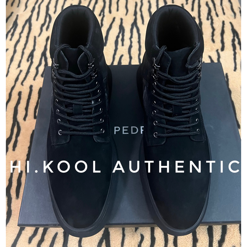 Giày boots da nam MÀU ĐEN Pedro authentic size 41