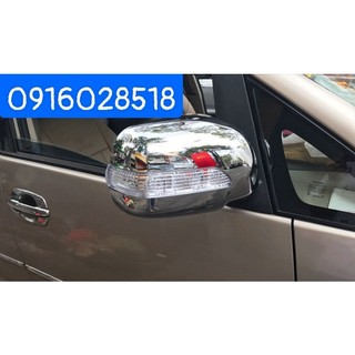 Ốp gương inova 2008 2009 2010 2011 loại có đèn LED xinhan chống xước op guong chieu hau ma xi toyota innova