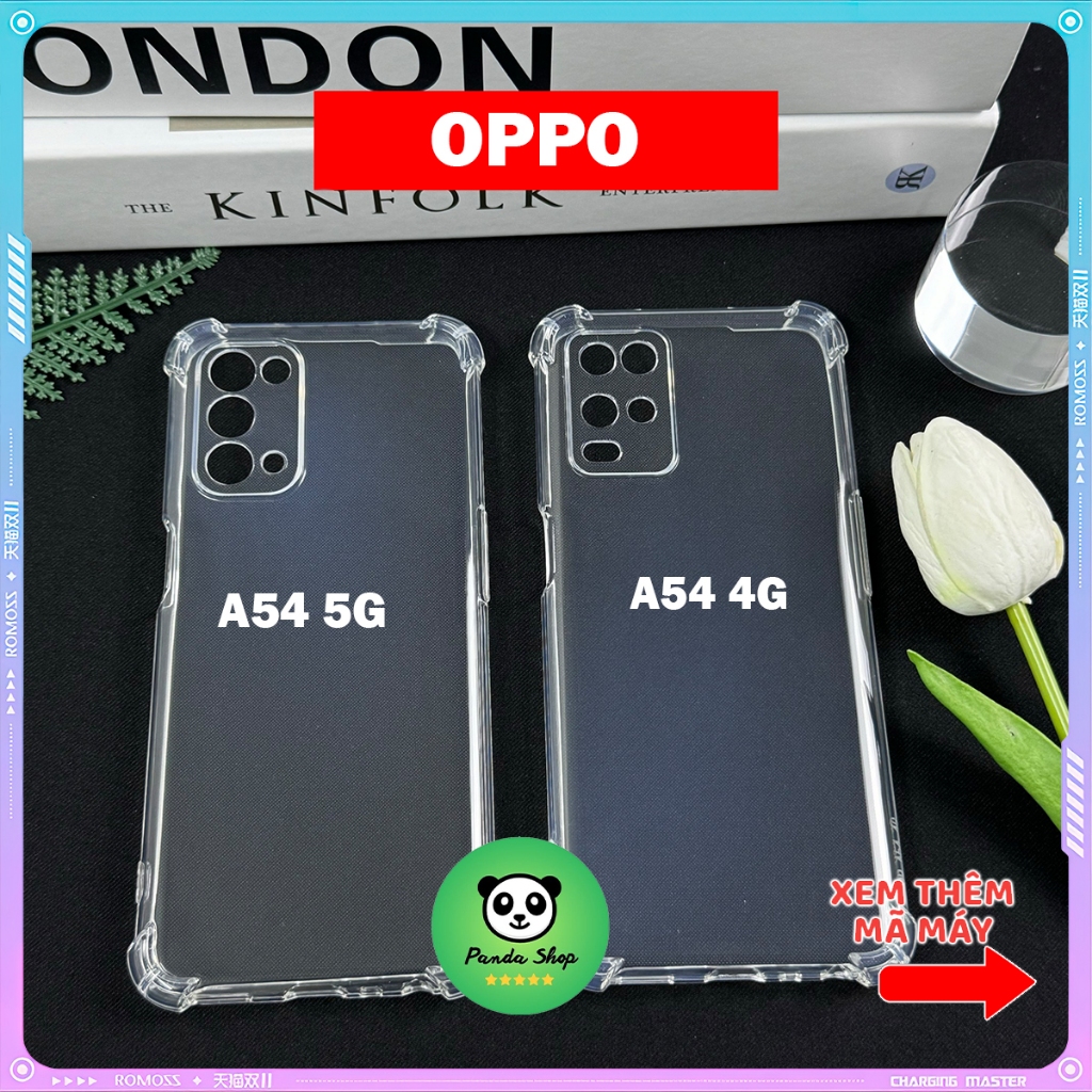 Ốp Oppo A54 4G / A54 5G Bảo Vệ Cam, Chống Sốc, Trong Suốt, Silicon