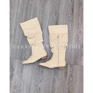 Boot da lộn cao cổ nhún màu be- boot03