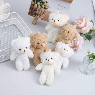 Móc khoá gấu bông má hồng, móc khoá cute dễ thương 12cm giá rẻ đẹp treo balo túi xách làm quà tặng