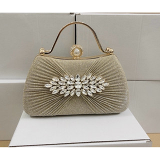 Túi xách kim sa đính đá lấp lánh sang trọng làm sui đi tiệc siêu đẹp 1853-21 - Ảnh thật