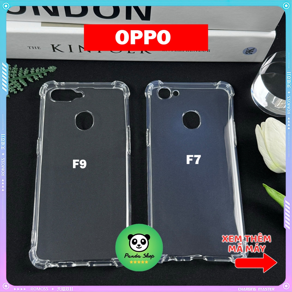 Ốp Oppo F9 / F7 Bảo Vệ Cam, Chống Sốc, Trong Suốt, Silicon