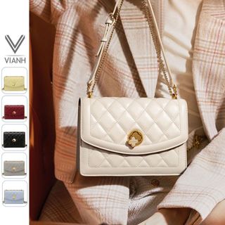 Túi Xách Nữ Đi Tiệc Nucelle Thời Trang ViAnh Store 1171784 Khóa Charm Hoa đi làm đi chơi tiệc
