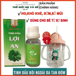 [MUA 1 Tặng 1] Tinh dầu lợi an bôi ho khò khè sổ mũi cho bé chai 20ml tặng kèm quà