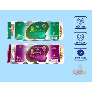 Giấy vệ sinh hà nội dây 10 cuộn 1 bịch 42m hàng cty và