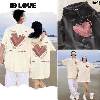 Áo Thun Khoác Hoodie Sweater Nam Nữ Local Brand IDLOVE  Áo Phông Cặp Đôi Form Rộng Trắng Đen OFC24
