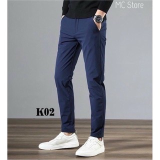 (Hàng xả) Quần dài nam vải kaki ống côn form dáng trẻ trung