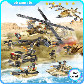 [769 Chi Tiết] Bộ đồ chơi lắp ráp Trực Thăng chiến đấu TT769, Mô hình Máy Bay Quân Sự, Thuyền Chiến, Xe...