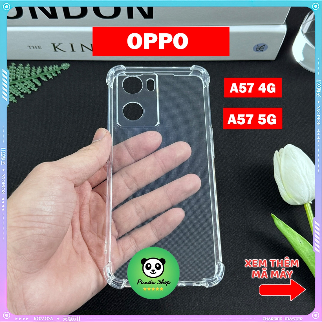 Ốp Oppo A57 4G / 5G Bảo Vệ Cam, Chống Sốc, Trong Suốt, Silicon