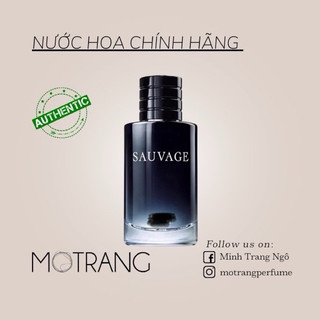 Nước Hoa Nam Thơm Lâu  Sauvage mạnh mẽ, trẻ trung, hiện đại, lưu hương lâu 5ML - 10ML - 20ML
