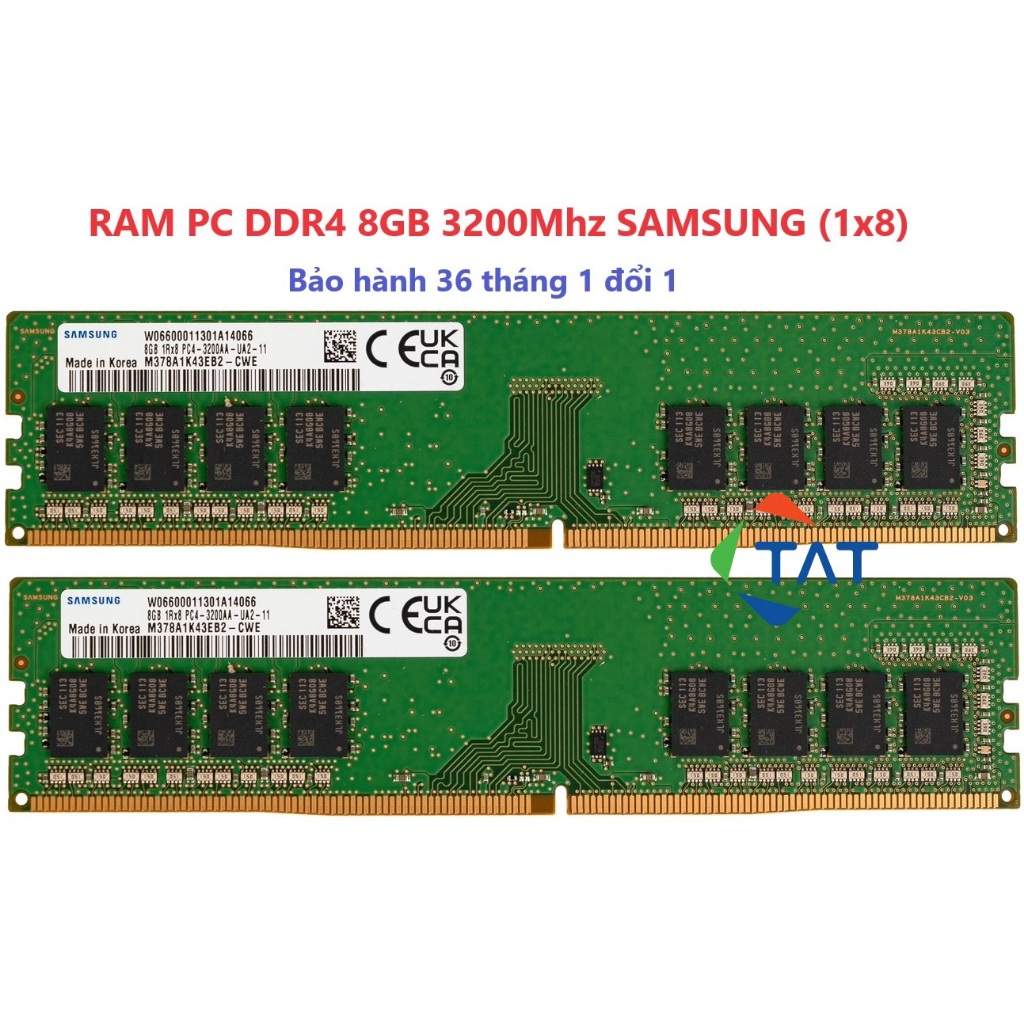 RAM PC 8GB 4GB 3200Mhz DDR4 Samsung Hynix Kingston Chính Hãng - Bảo hành 3 năm 1 đổi 1