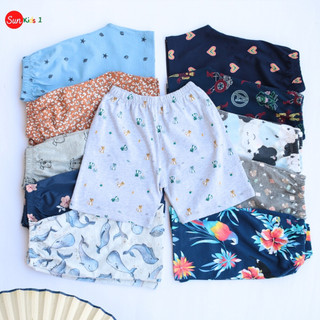 Quần đùi bé gái size 1-8 tuổi SUNKIDS1, quần đùi cho bé chất cotton mềm mát thám hút mồ hôi tốt