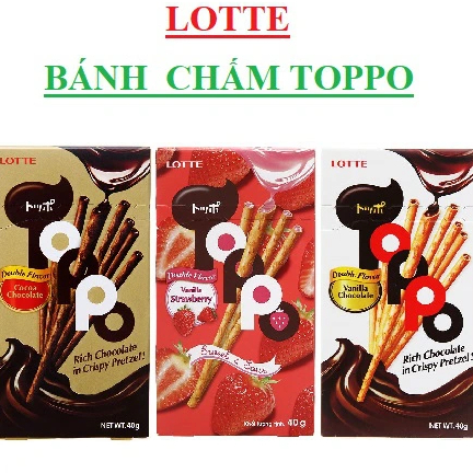 Bánh Que Lotte Toppo 40g Dâu/Vani/Ca Cao