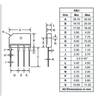 Cầu DIODE GBJ2510 - GBJ3510