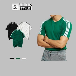 Áo thun nam Soonvn, form slimfit, chất liệu thun gân co giãn 4 chiều_LT02