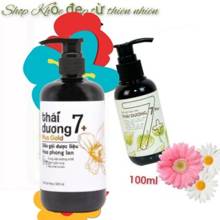 Combo Dầu gội dược liệu Thái Dương 7 plus + 480ml và 100ml - Sao Thái Dương, naturequeenhcm