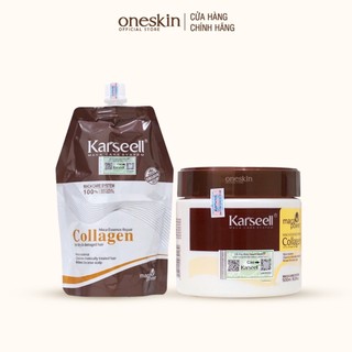Kem ủ tóc phục hồi siêu mượt Collagen Karseell Maca 500ML, tóc đẹp chuẩn salon ngay tại nhà