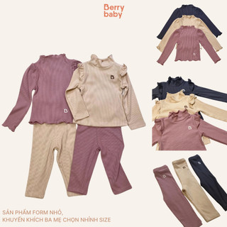 Bộ quần áo dài tay bé gái 0-4 tuổi BERRY BABY chất liệu cotton modal organic dày dặn ấm áp, dễ phối đồ RUBY ELLIE