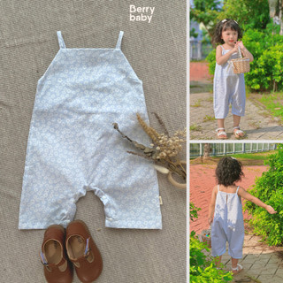 Jumpsuit liền thân bé gái BERRY bộ liền quần bé gái hai dây dáng suông có cúc bấm đũng tiện lợi SOL