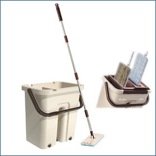 Cây lau nhà tự vắt thông minh có thùng, thùng lau nhà 2 ngăn tự vắt