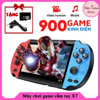 Máy chơi game X7 cầm tay [TẶNG KÈM TAI NGHE], 900 game cổ điển tuổi thơ, màn hình sắc nét, món quà ý nghĩa tặng các bé