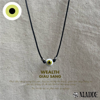 [Evil eye] Dây chuyền mắt quỷ evil eye phối dây sáp chống nước và khoá thép Madde