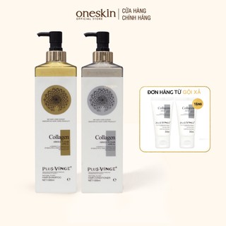 Dầu gội xả phục hồi, chống rụng kích mọc tóc Plus Vinge Collagen 1000ml
