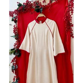 Áo dài linen họa tiết - AD savanna