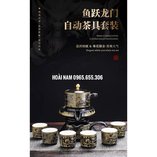 Bộ ấm chén cối xay gió có túi đóng đẹp