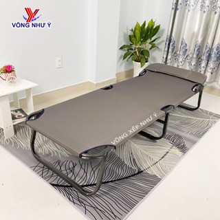 Giường xếp vải bố gấp gọn thép sơn tĩnh điện tiêu chuẩn dày chắc chắn, giường gấp gọn cho văn phòng đa năng