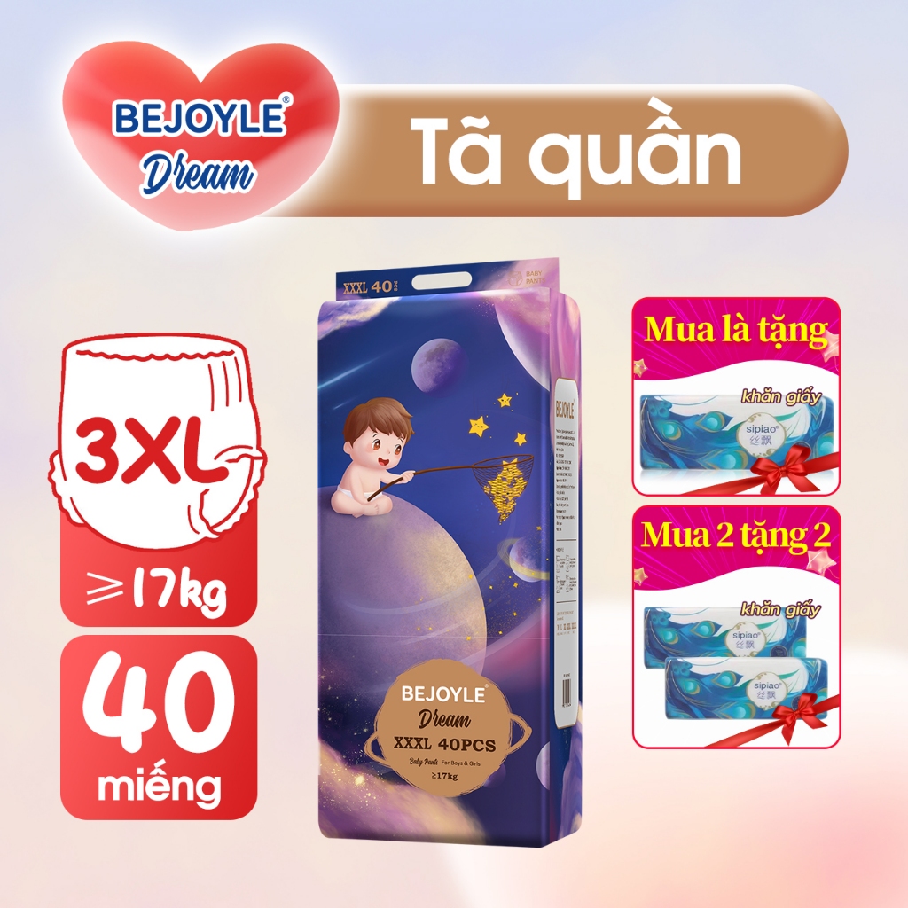 Bỉm Tã Dán Quần Bejoyle Cao Cấp Dream Tã Dán Sơ Sinh Cho Bé Trẻ Em Đủ Size